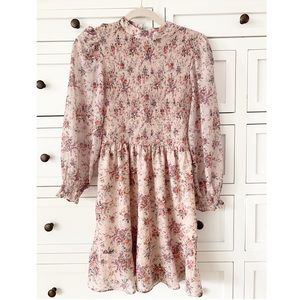 Smocked floral dress
